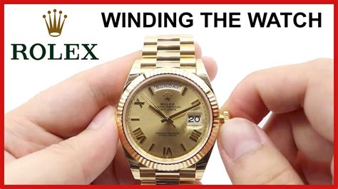 how to wind a Rolex date